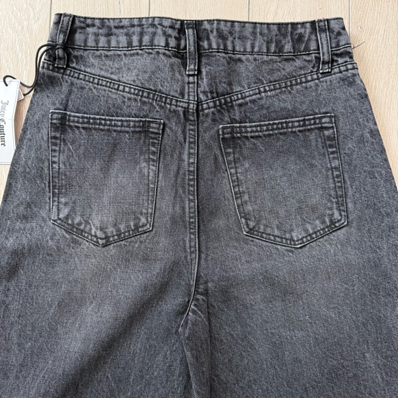 NWT Juicy Couture Wide Leg Jeans in Black Wash Women’s Size 29 - Picture 8 of 15